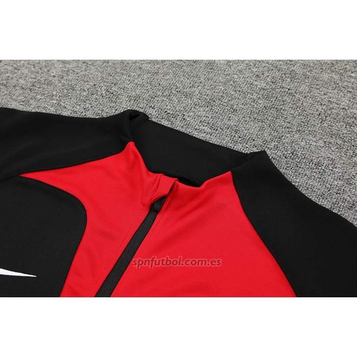 Chandal de Chaqueta del Corea del Sur 2022-2023 Negro y Rojo